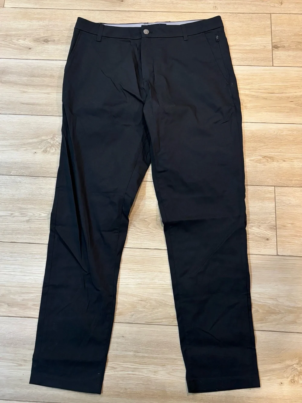 Birddogs Pants Mens 34x30 Black Stretch Chino Slim Tapered Casual Travel